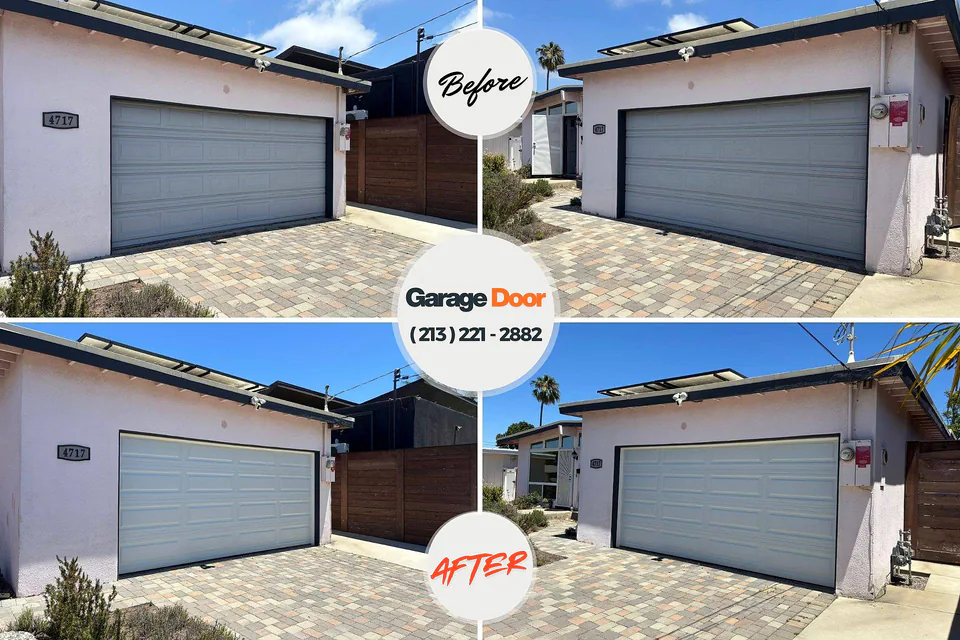 Before and after: garage door repair Marshalltown, IA
